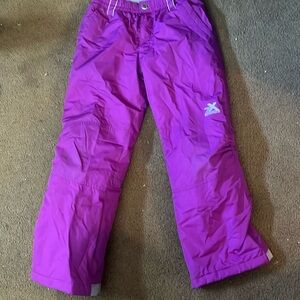 Purple snow pants kids size 7/8